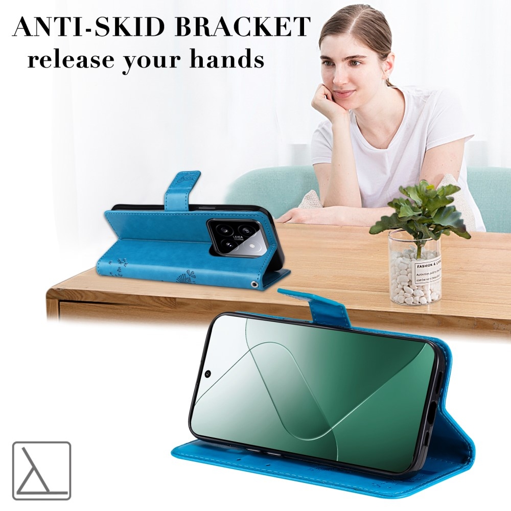 Fák könyve tok Xiaomi 14 - kék