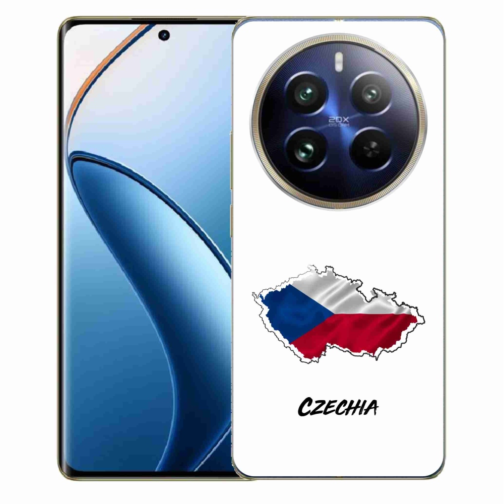 Gél borítás mmCase a Realme 12 Pro 5G/12 Pro+ 5G - Csehország fehér háttérrel