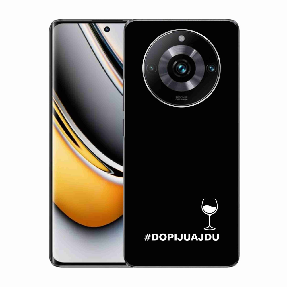 Gél borítás mmCase a Realme 11 Pro/11 Pro+ készülékhez - bor motívum fekete háttérrel