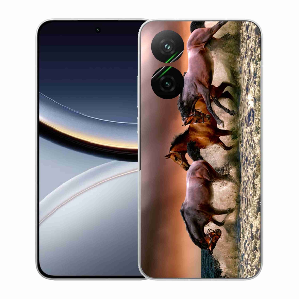Gél borítás mmCase a Xiaomi Poco F7 5G számára - lovak 1