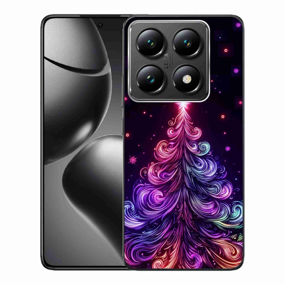 Gél borítás mmCase a Xiaomi 14T Pro számára - neon karácsonyfa 1