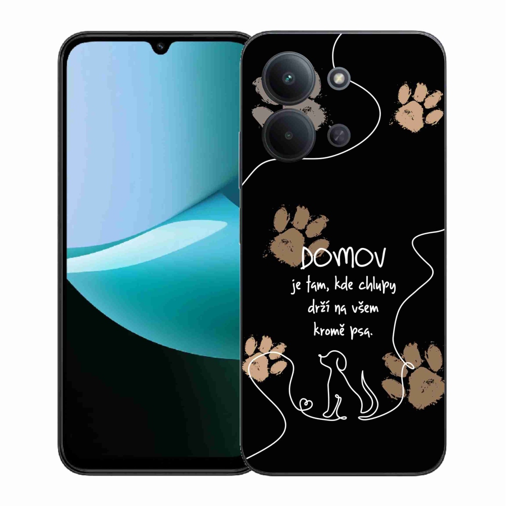 Gél borítás mmCase a Xiaomi Redmi 15C 4G (171mm)/Poco C85 4G (171mm) - kutya motívum fekete háttérrel