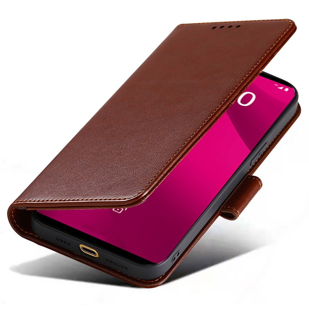 Erős könyves tok a T-Mobile T Phone 2 Pro készülékhez - barna színű