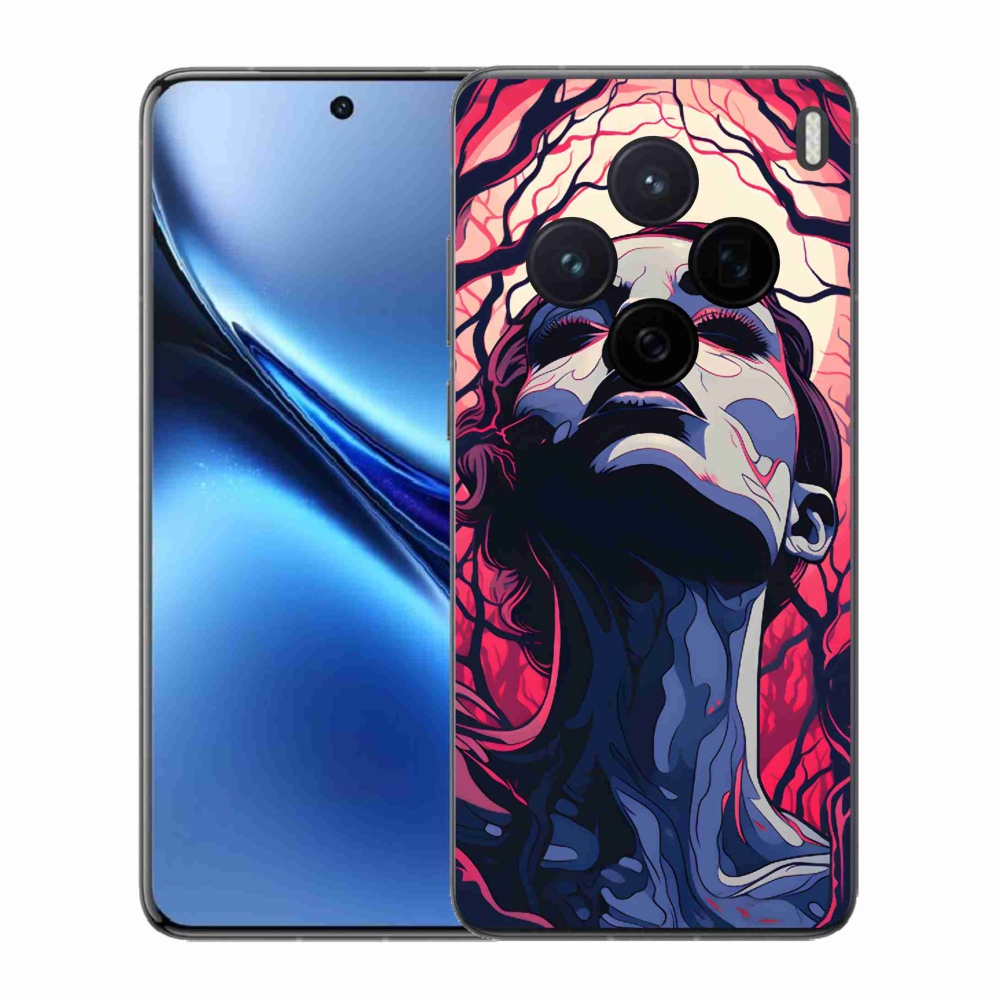 Gél borító mmCase a Vivo X200 5G-n - absztrakt arc