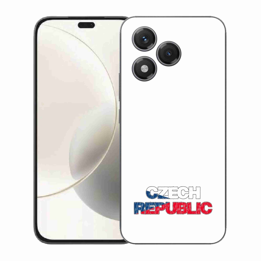 Zselés borító mmCase a Honor 400 Lite-hoz - Csehország fehér háttér