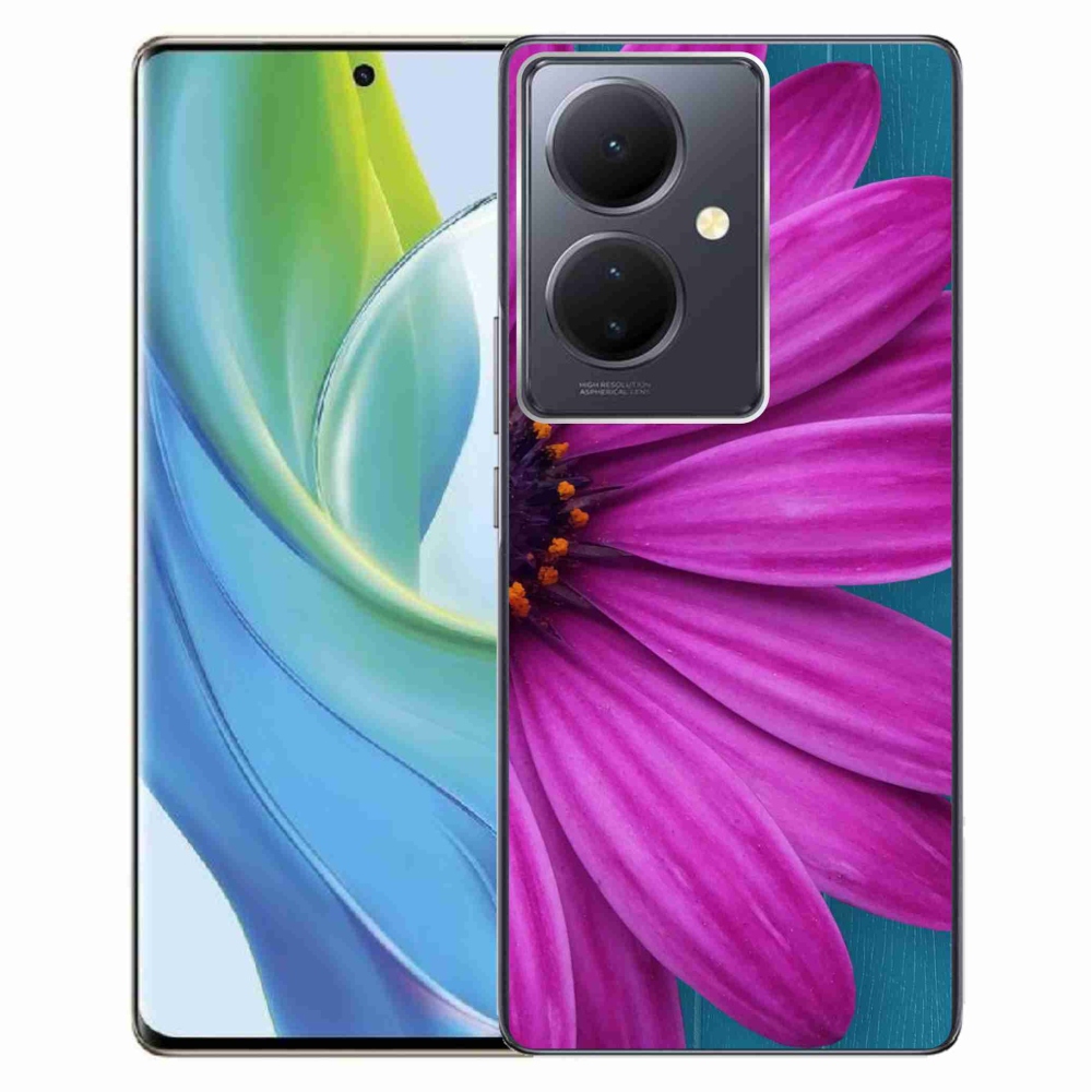 Gél tok mmCase a Vivo V29 Lite 5G-hez - lila százszorszép
