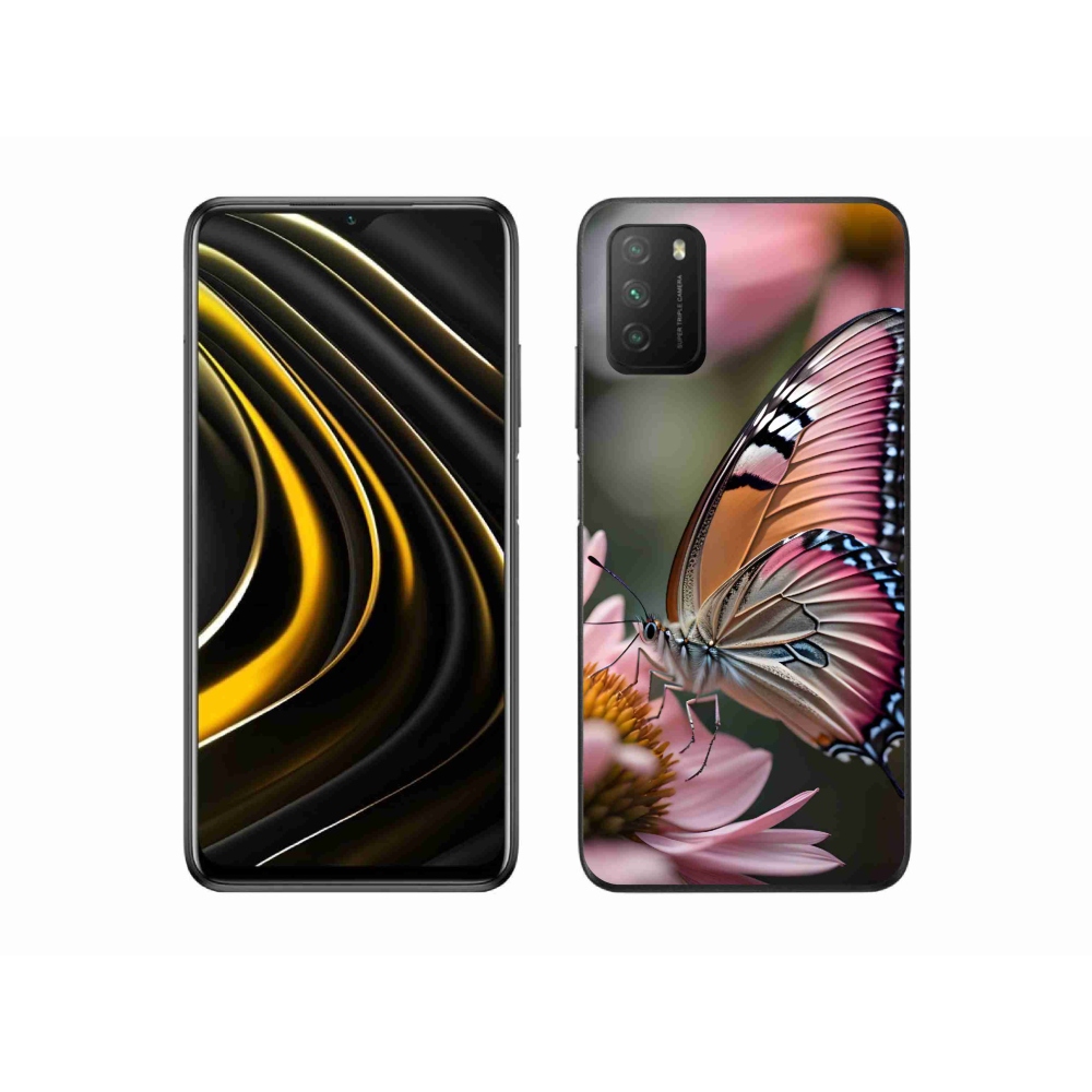 Gél borítás mmCase a Xiaomi Poco M3-hoz - színes pillangó