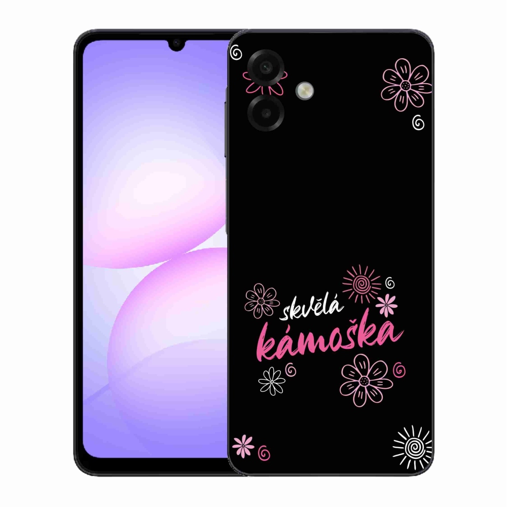 Gél borító mmCase Samsung Galaxy A07 4G - nagyszerű haver fekete háttérrel