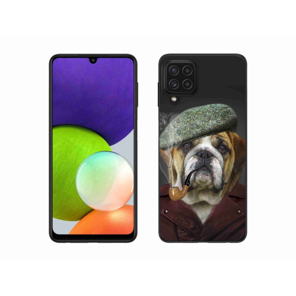 Gél borítás mmCase Samsung Galaxy A22 4G - kutya csővel