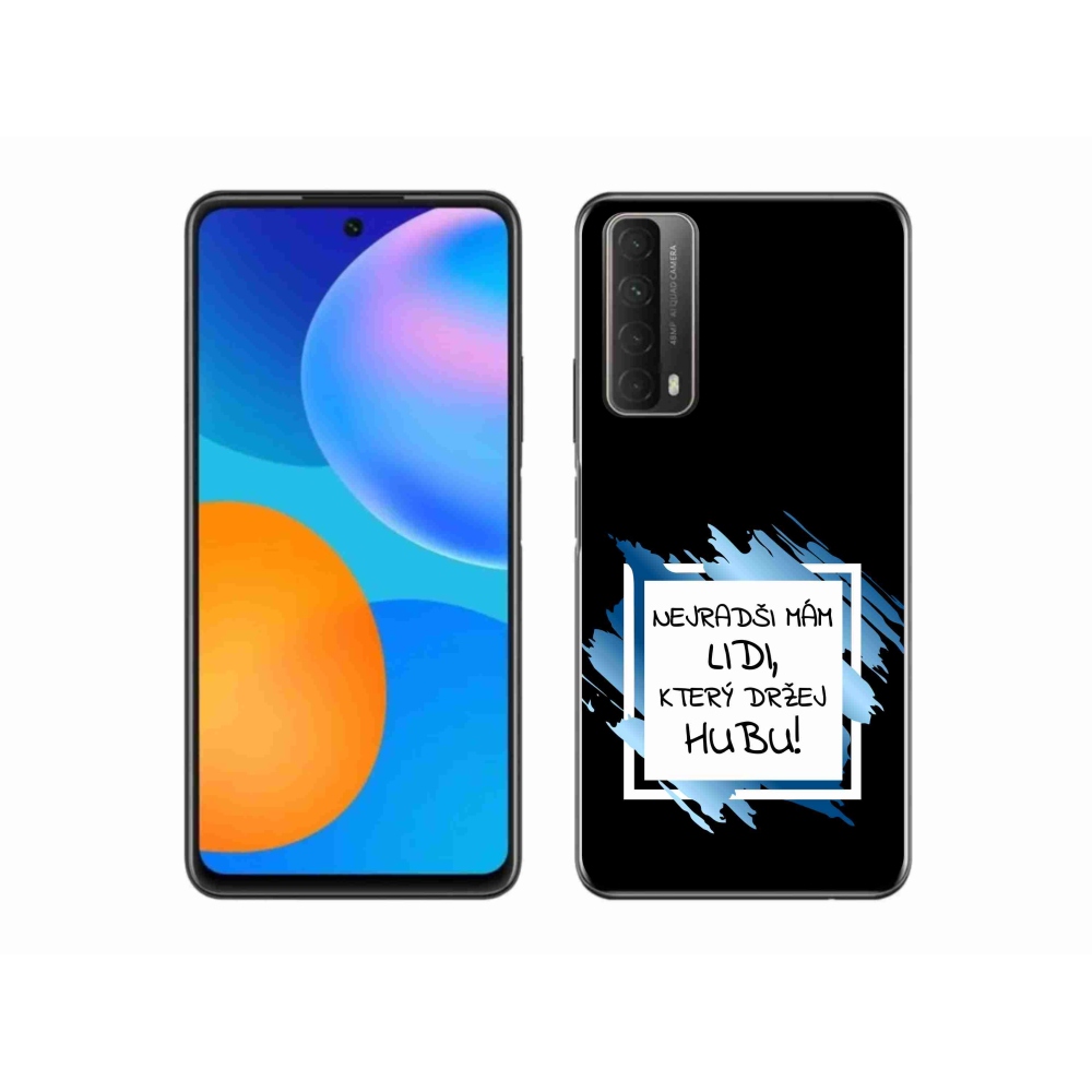 Gél borító mmCase a Huawei P Smart (2021) - vicces szöveg 7 fekete-fehér háttérrel