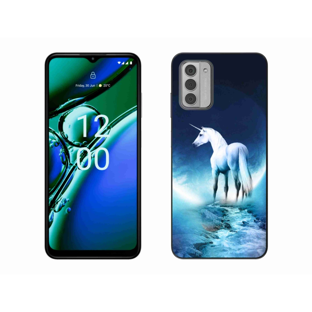 Zselés borítás mmCase a Nokia G42 készülékhez - fehér egyszarvú
