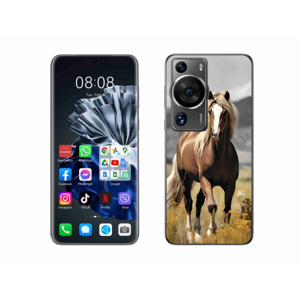 Zselés borítás mmCase a Huawei P60 Pro-hoz - barna ló 1