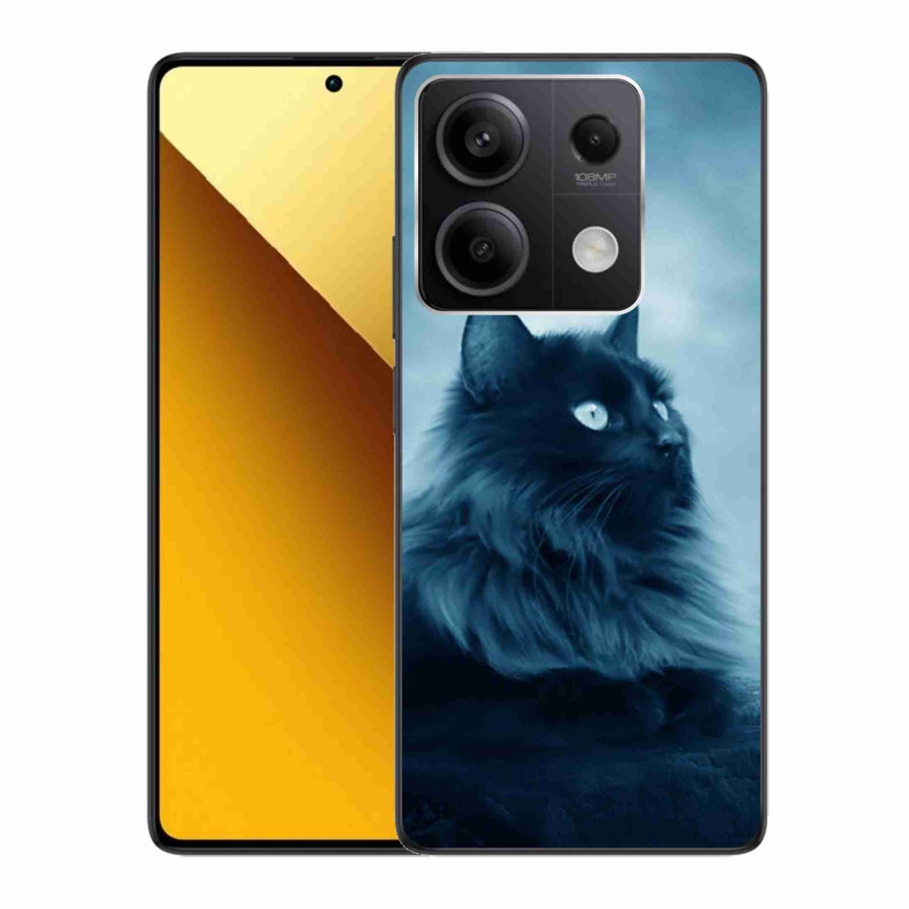 Gél tok mmCase a Xiaomi Redmi Note 13 5G-hez - fekete cat 1