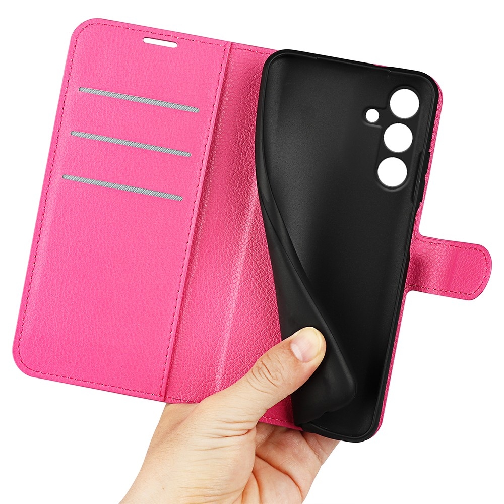 Litchi könyv tok Samsung Galaxy S24 FE készülékhez - rózsaszínű