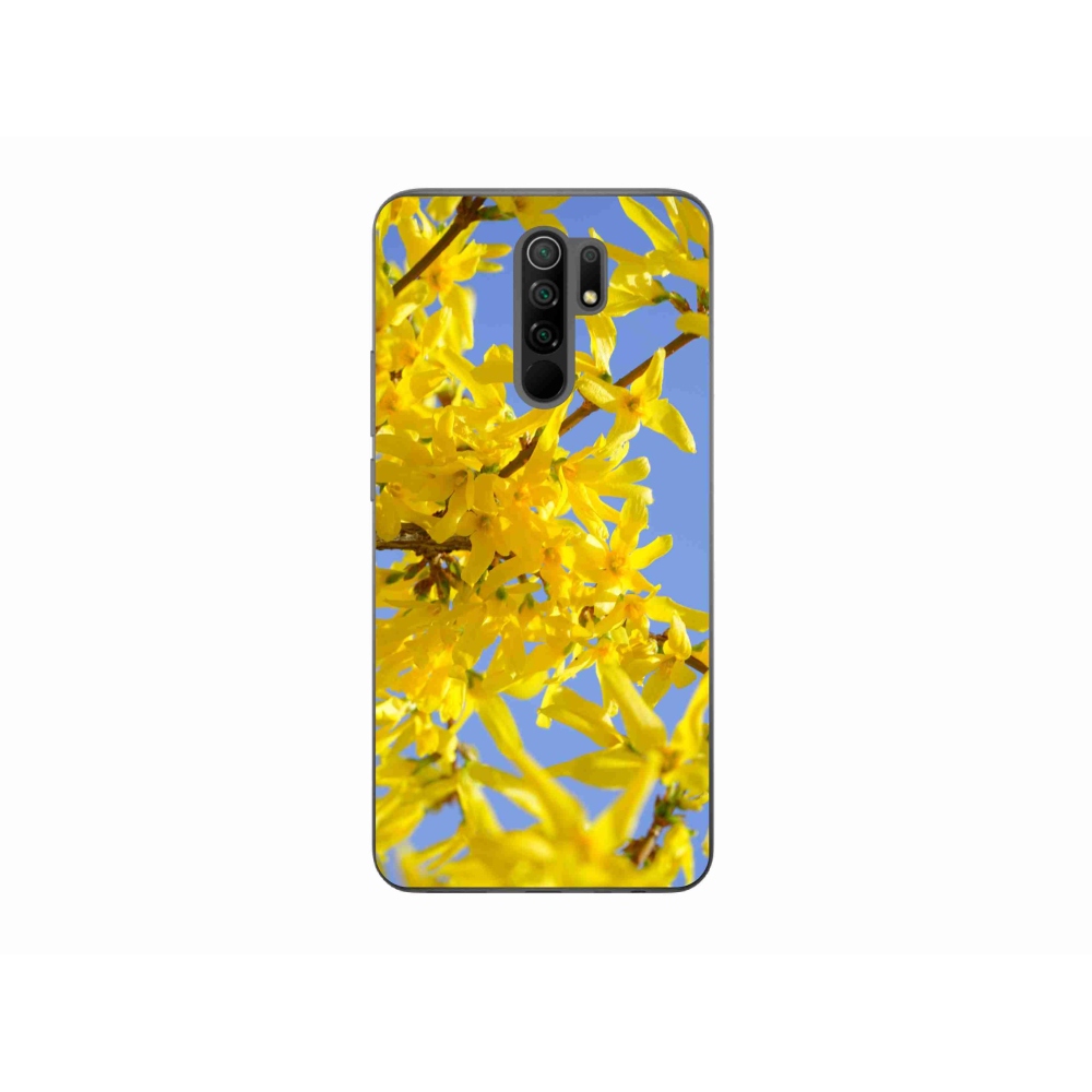 Gél borítás mmCase a Xiaomi Redmi 9-hez - sárga virágok
