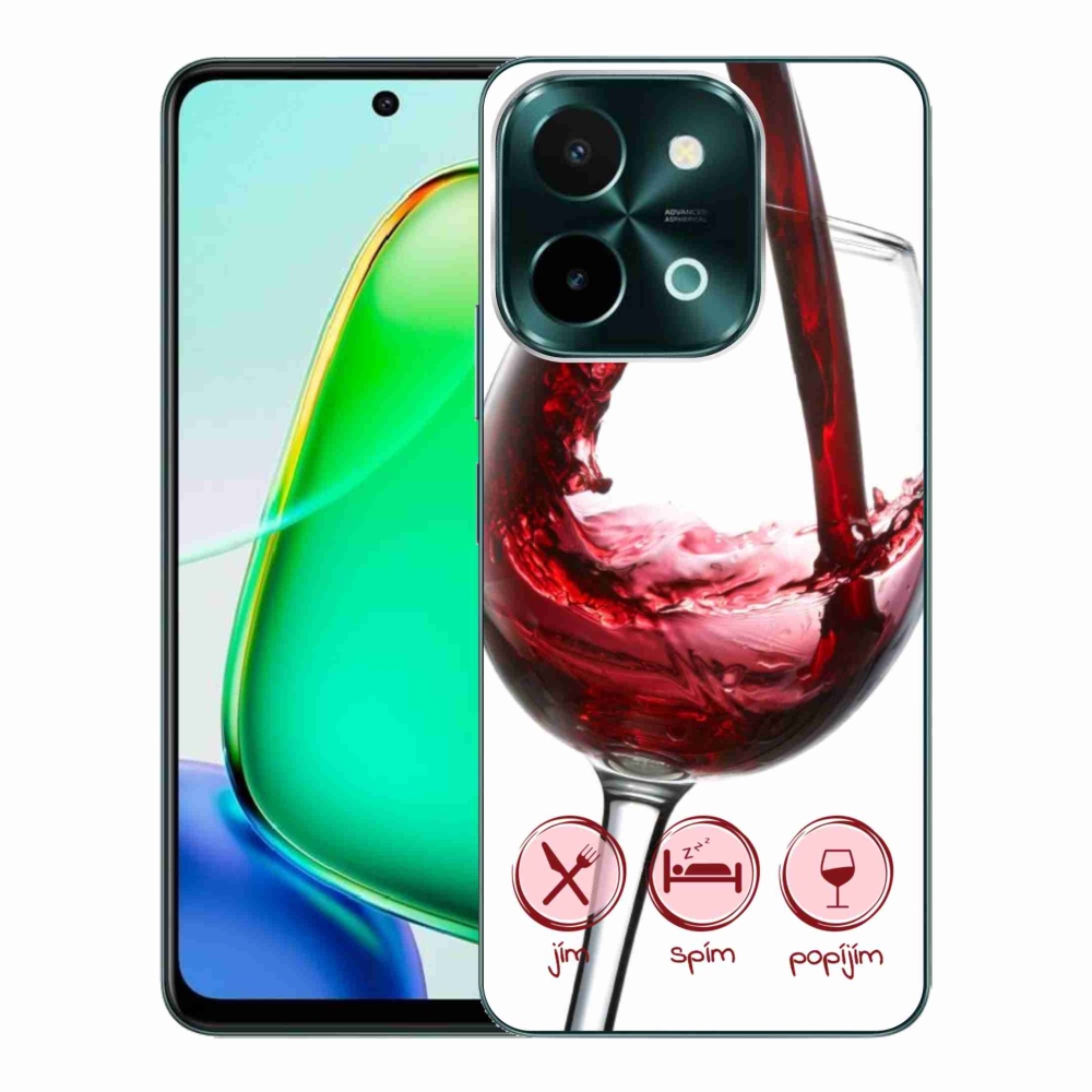 Gél tok mmCase a Vivo Y28-hoz - borospohár piros
