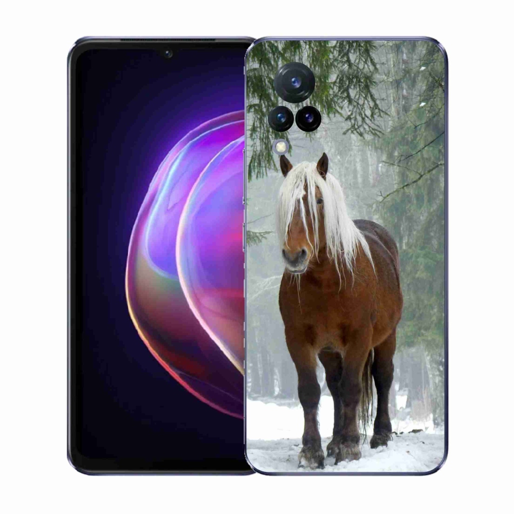 Gél borítás mmCase a Vivo V21 4G/5G készülékhez - ló az erdőben