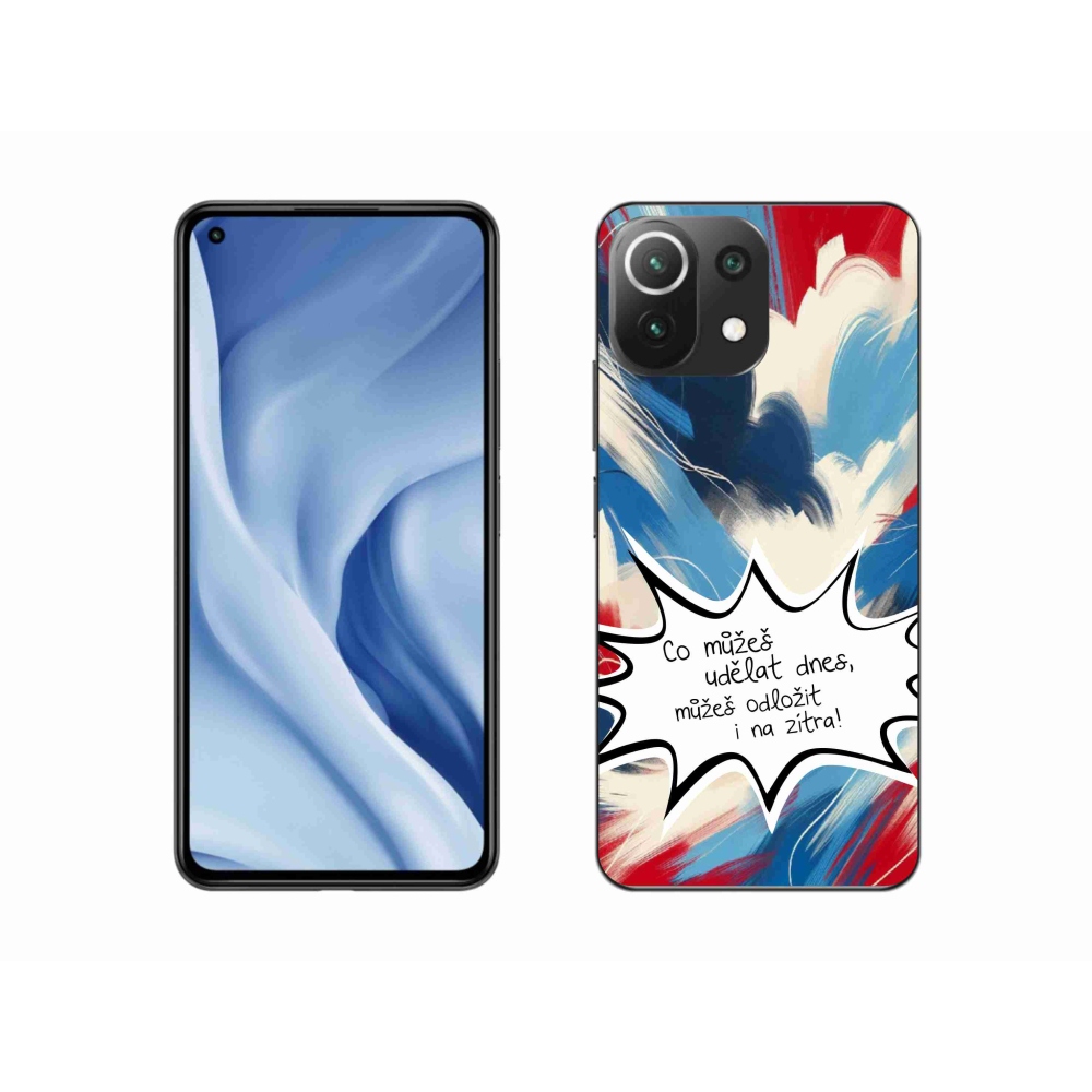 Gél borító mmCase a Xiaomi 11 Lite 5G NE-hez - vicces szöveg 9 fehér háttérrel