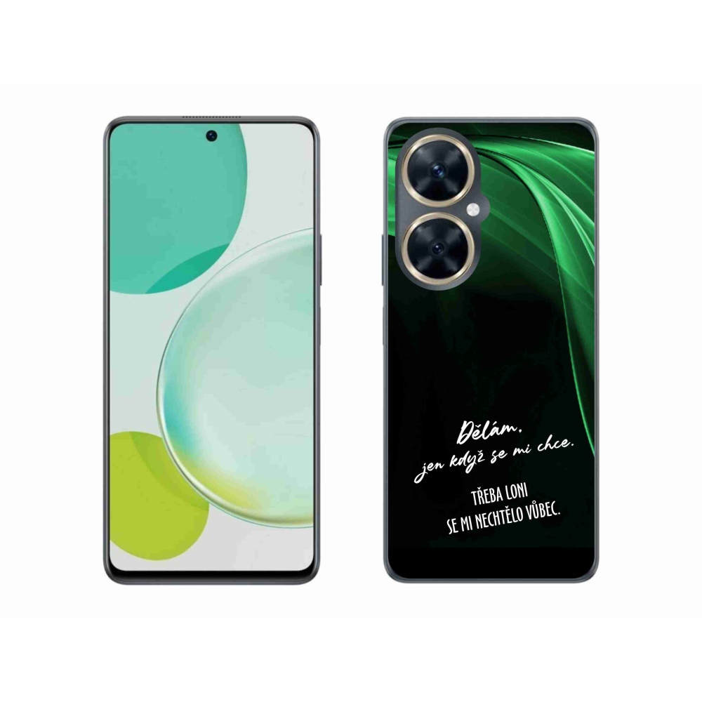 Gél borító mmCase a Huawei Nova 11i készülékhez - vicces szöveg 12 fekete háttérrel