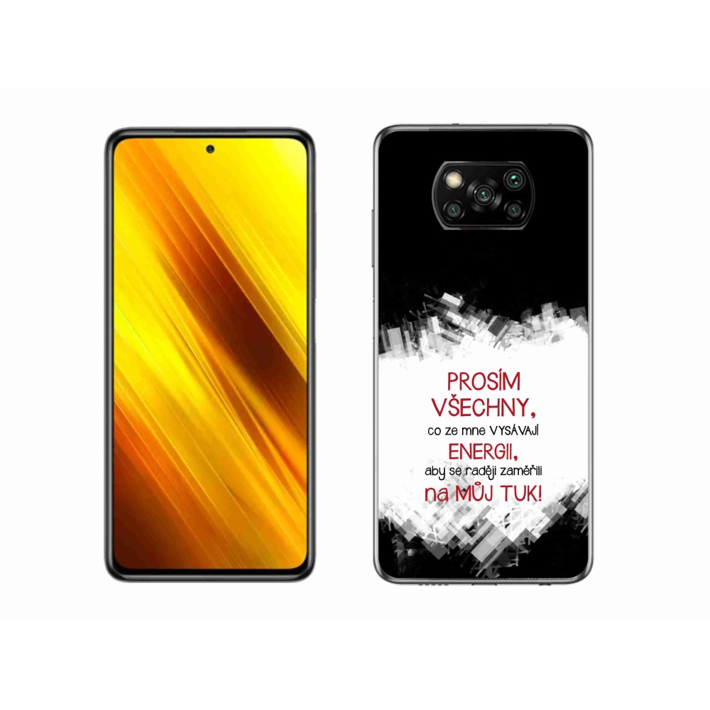 Gél borító mmCase a Xiaomi Poco X3-hoz - vicces szöveg 1 piros