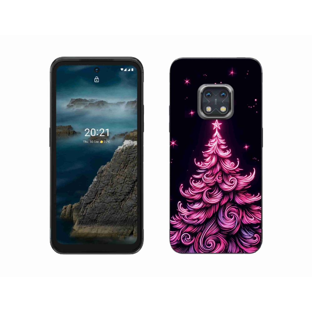 Zselés borítás mmCase a Nokia XR20 készülékhez - neon karácsonyfa 2
