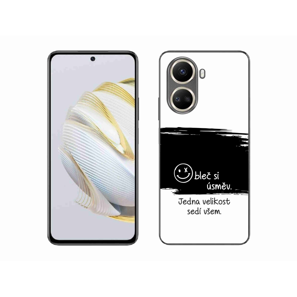 Gél borító mmCase a Huawei Nova 10 SE-hez - vicces szöveg 8 fekete és fehér háttérrel