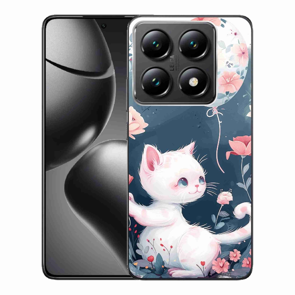 Gél borítás mmCase a Xiaomi 14T Pro számára - cica lufival