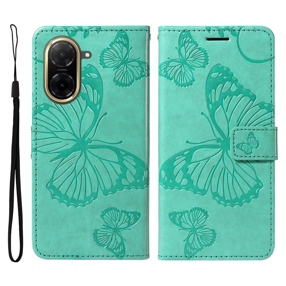 Nagy pillangó könyv tok Xiaomi Redmi A5 (171.7x77.8x8.3mm) - teáskék