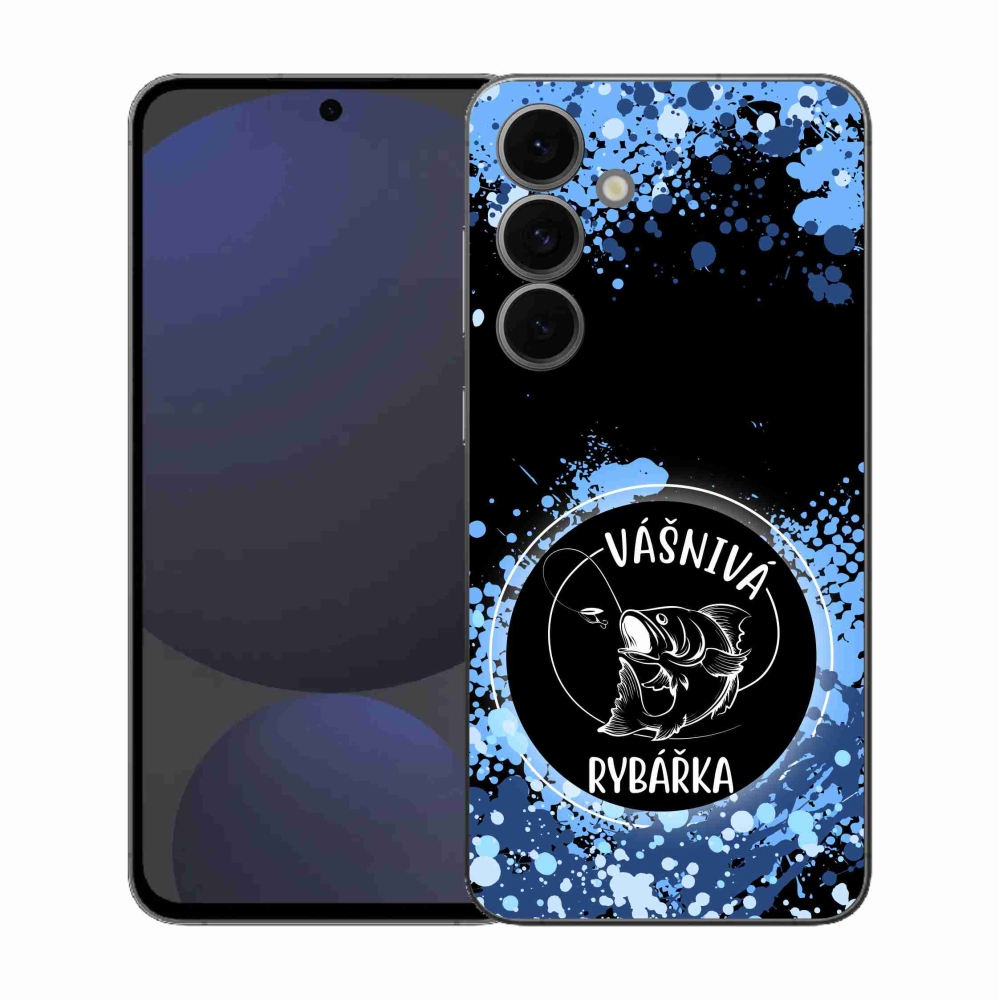 Gél borító mmCase Samsung Galaxy S25 FE - szenvedélyes halásznő fekete háttérrel