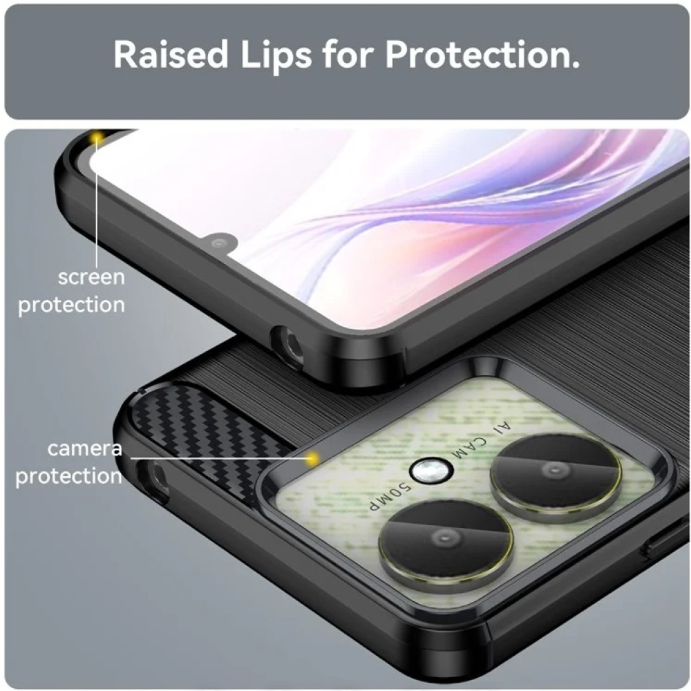 Szénálló zselés tok Xiaomi Poco C65/Redmi 13C 4G/5G - fekete