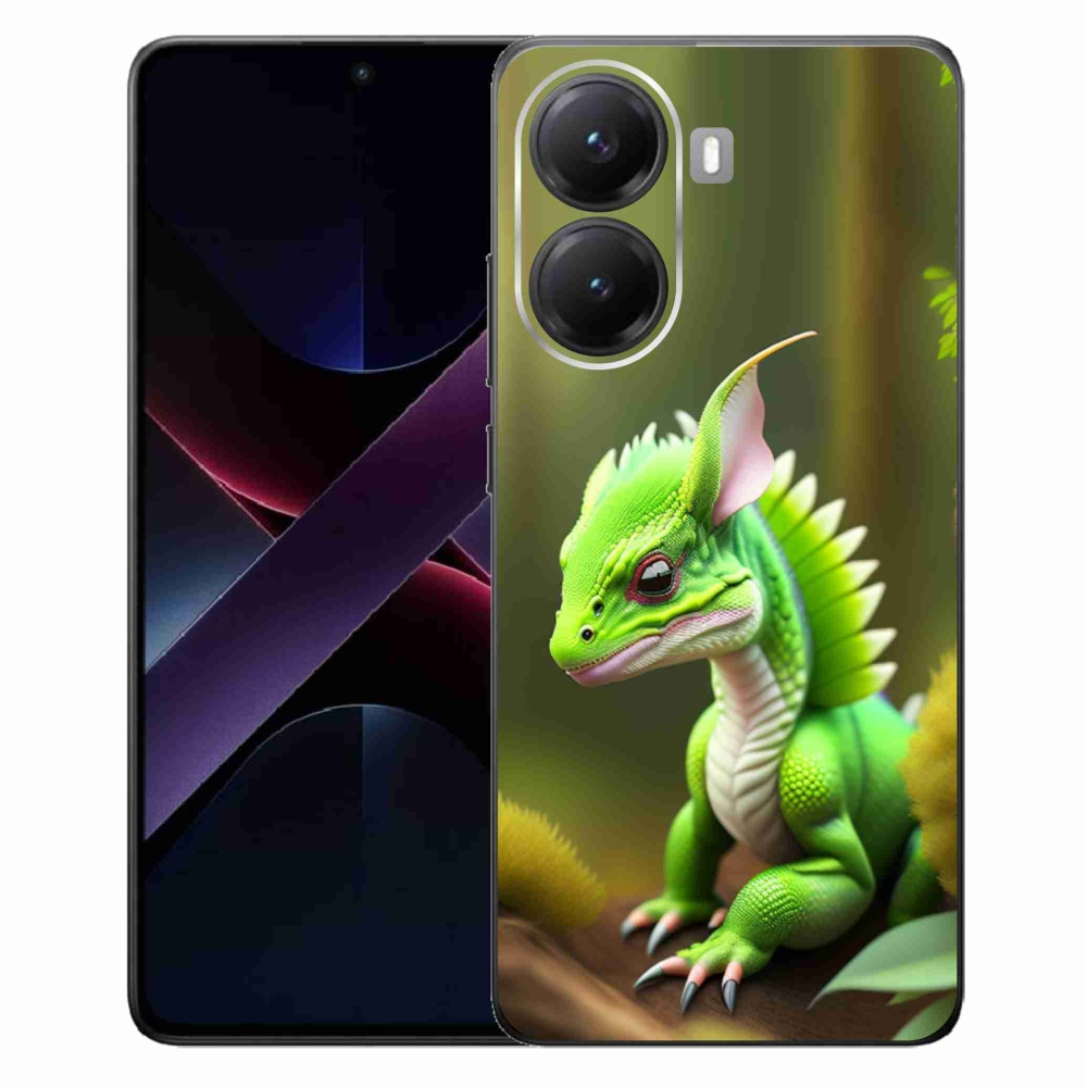 Gél borítás mmCase a Xiaomi Poco X7 Pro 5G számára - zöld sárkány