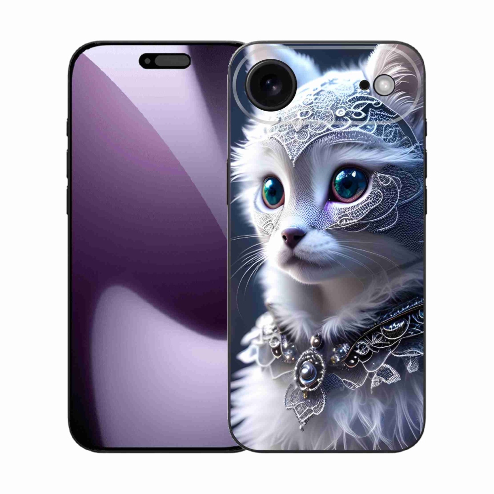 Zselés borítás mmCase iPhone 17 Air készülékhez - fehér macska