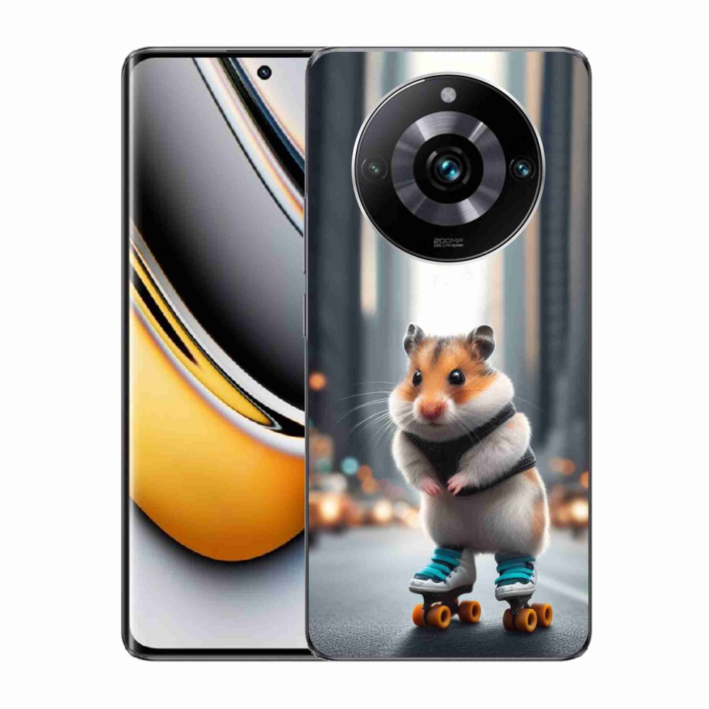 Gél borítás mmCase a Realme 11 Pro/11 Pro+ készülékhez - hörcsög a korcsolyán