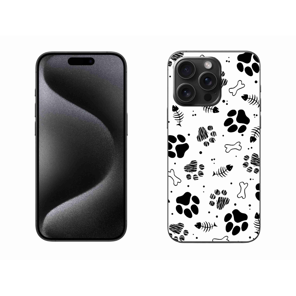 Zselés borítás mmCase iPhone 15 Pro Max készülékhez - kutyamancsok 1