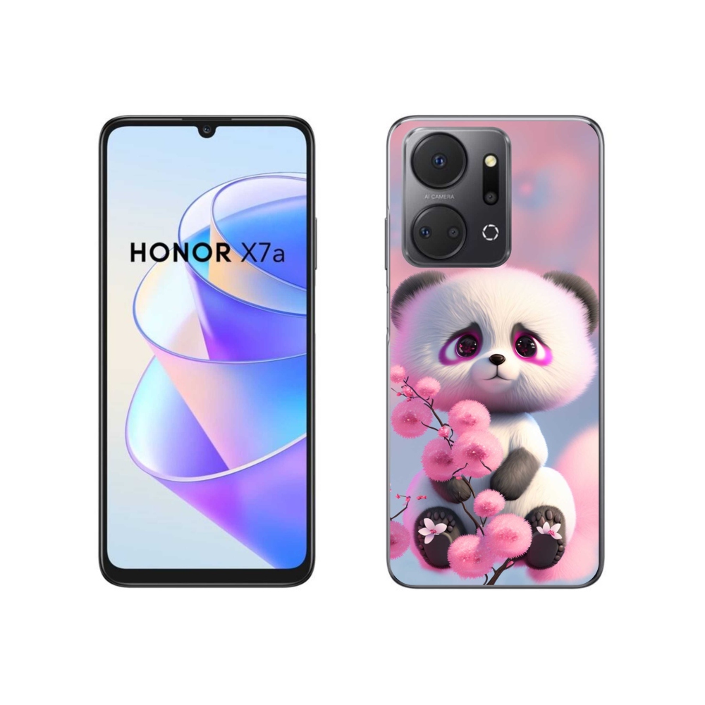Zselés borítás mmCase a Honor X7a készülékhez - aranyos panda 1