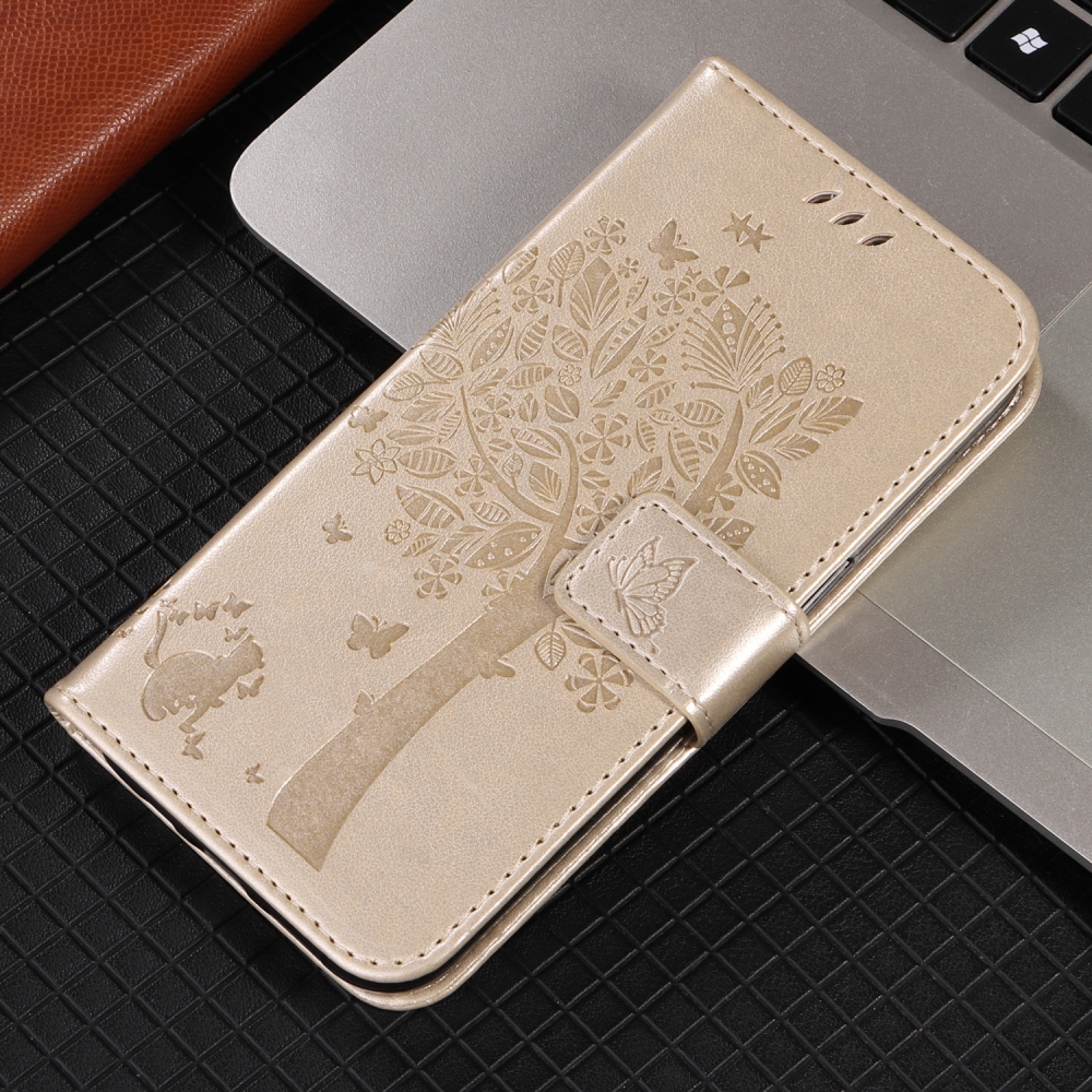 Fák könyv tok Xiaomi Redmi 15C 4G/5G (173mm) - arany színű