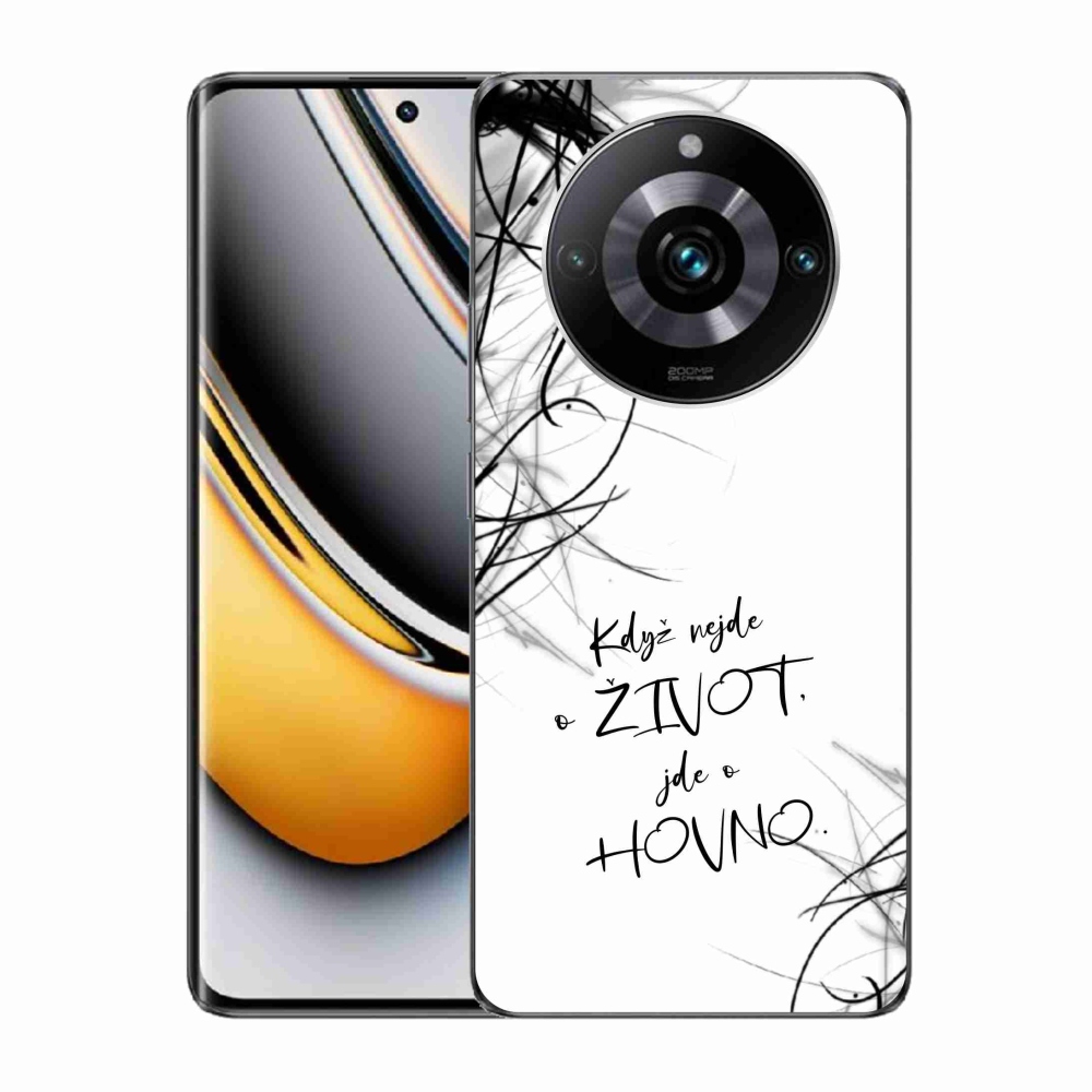 Gél borító mmCase a Realme 11 Pro/11 Pro+ készülékhez - vicces szöveg 16 fehér háttér