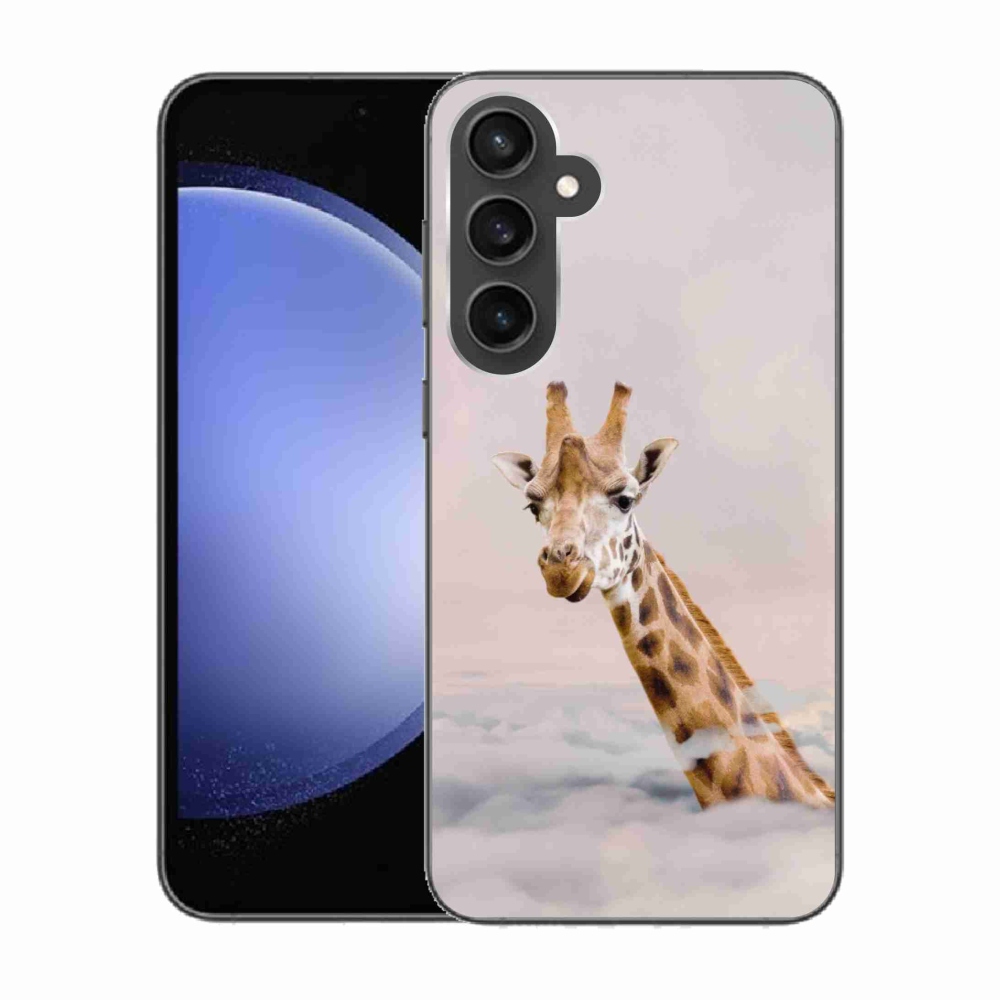 Gél borítás mmCase Samsung Galaxy S23 FE készülékhez - zsiráf a felhőkben