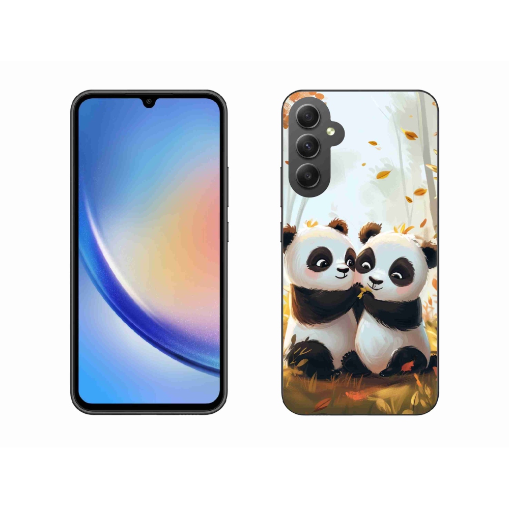 Gél védőhuzat mmCase Samsung Galaxy A34 5G - pandák