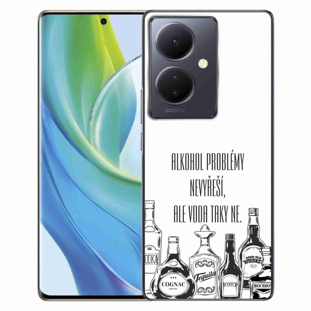 Gél borító mmCase a Vivo V29 Lite 5G-hez - vicces szöveg fehér háttérrel