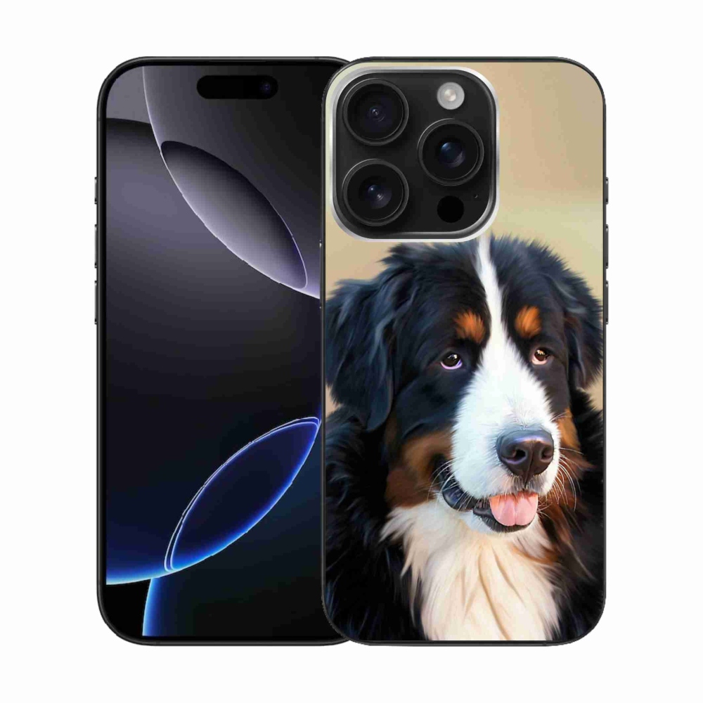 Gél tok mmCase iPhone 16 Pro készülékhez - Berni hegyi kutya