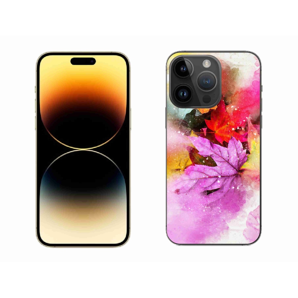 Zselés borítás mmCase iPhone 14 Pro Max készülékhez - színes levelek