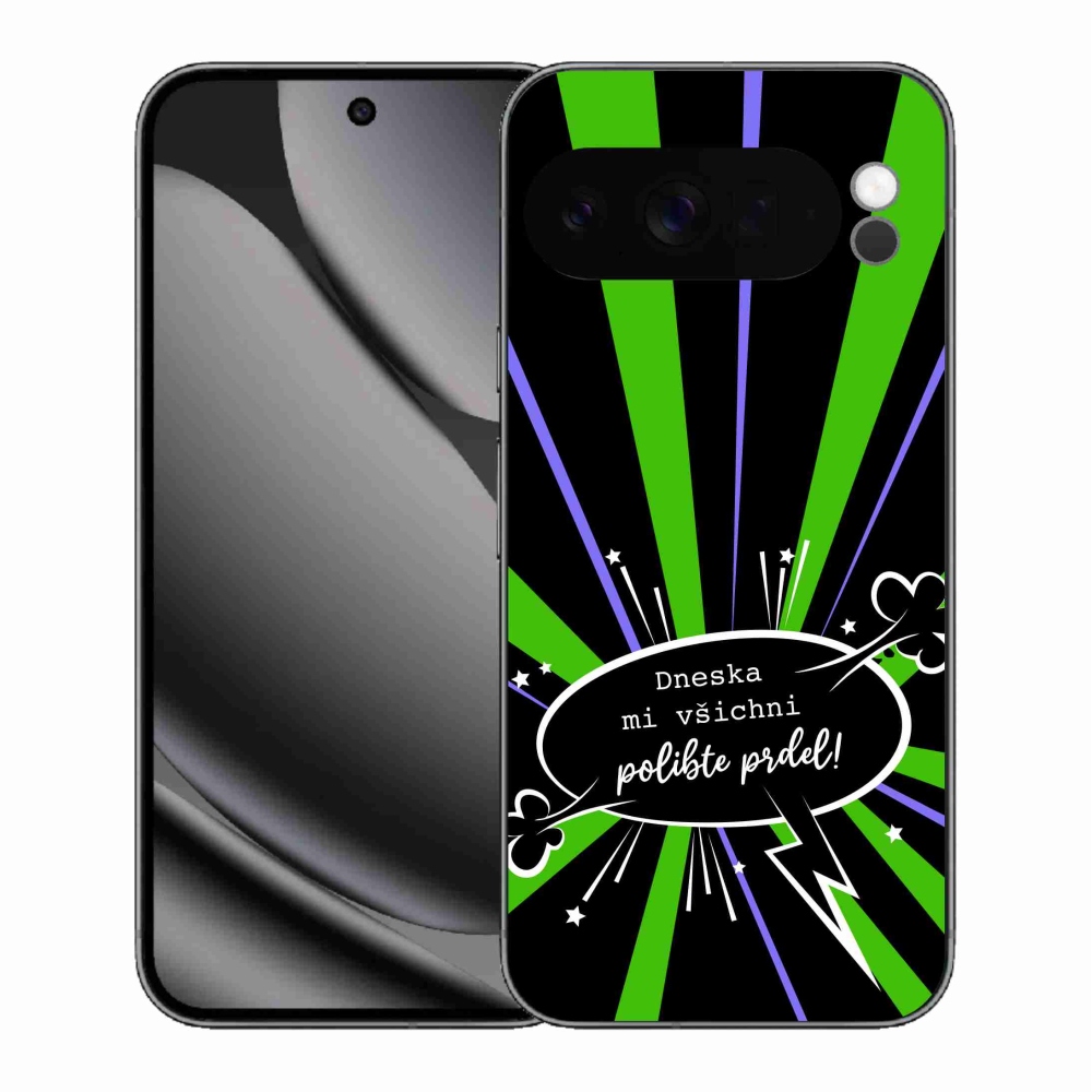 Gél borítás mmCase a Google Pixel 10 Pro XL-hez - vicces szöveg 15 fekete háttérrel