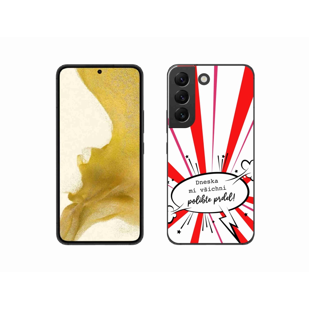 Gél borító mmCase Samsung Galaxy S22 5G - vicces szöveg 15 fehér háttérrel