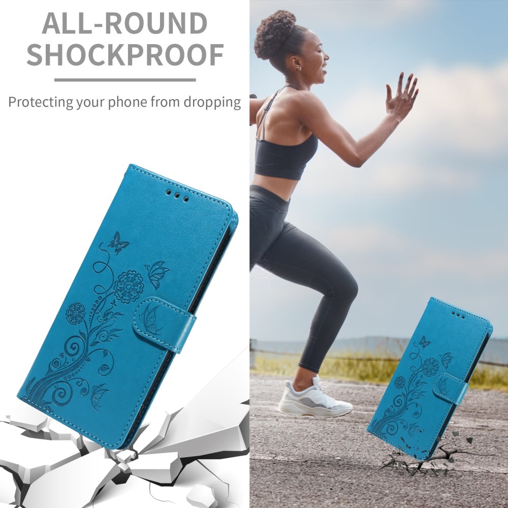 Virágos könyv tok Xiaomi Redmi A5 (173.45x79.35x8.45mm) - kék