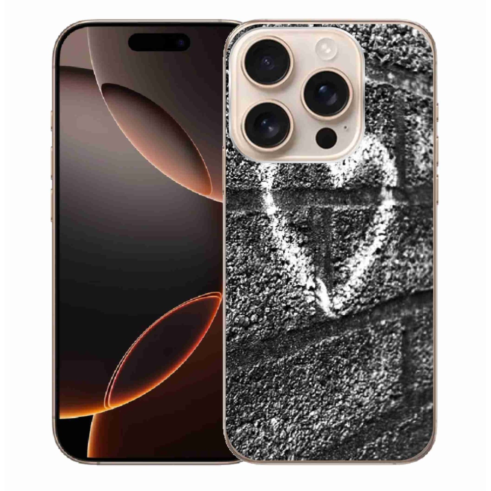 Gél borítás mmCase iPhone 16 Pro Max készülékhez - szív a falon