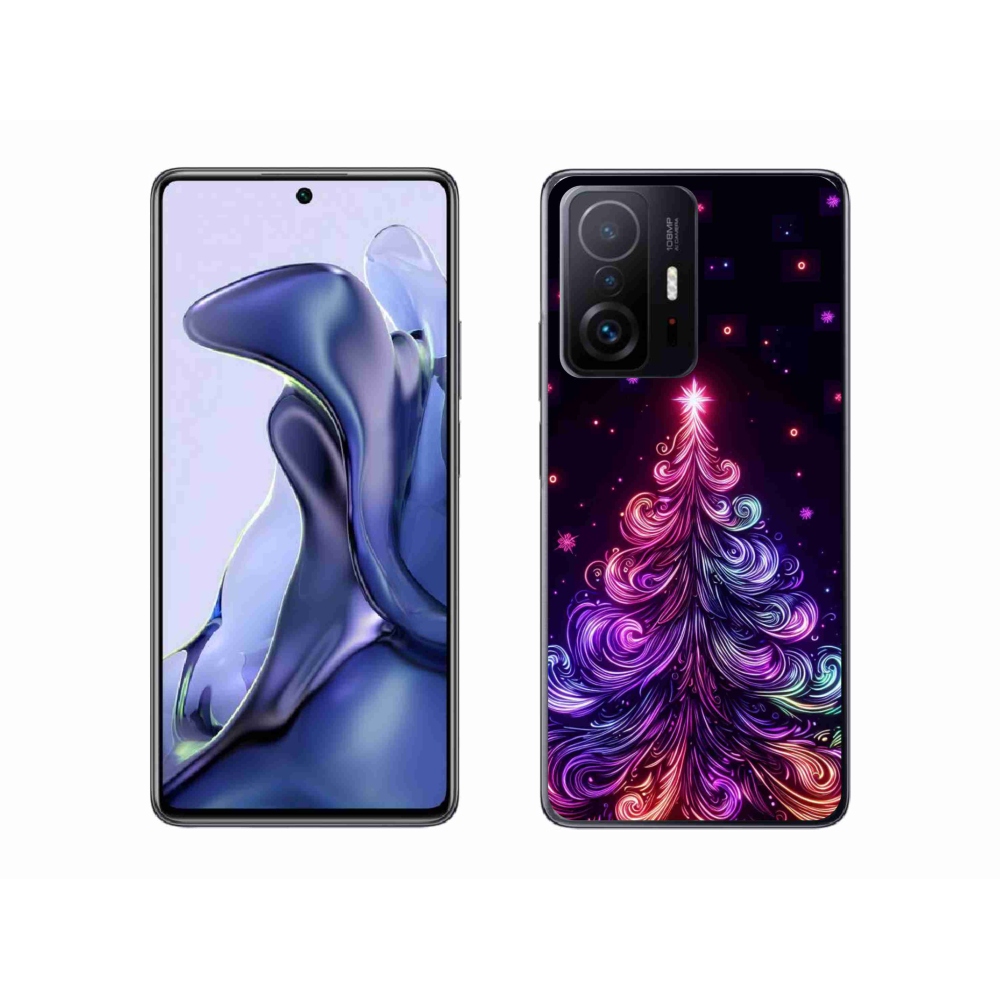 Gél borítás mmCase a Xiaomi 11T-hez - neon karácsonyfa 1