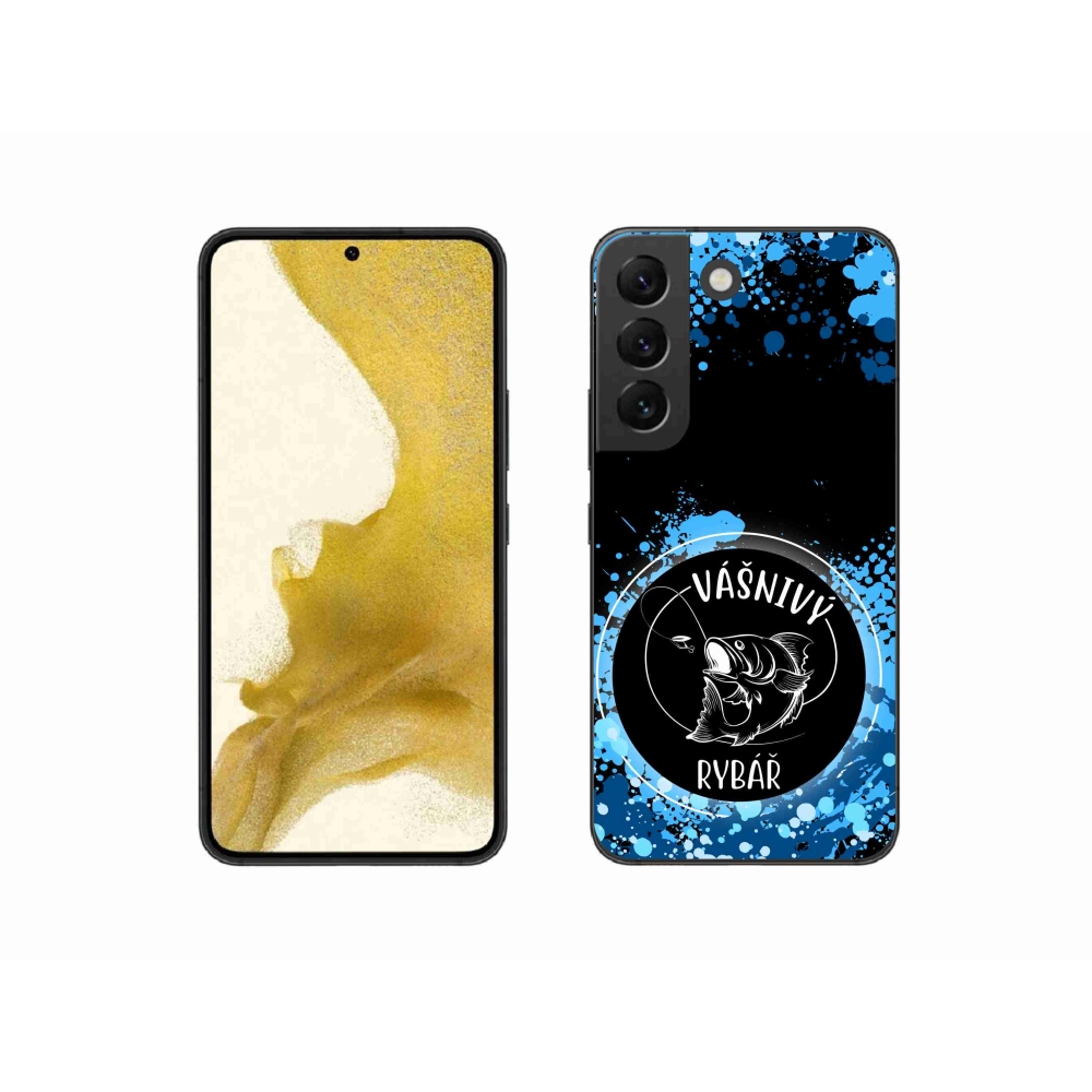 Gél borítás mmCase Samsung Galaxy S22 5G - szenvedélyes halász fekete háttérrel