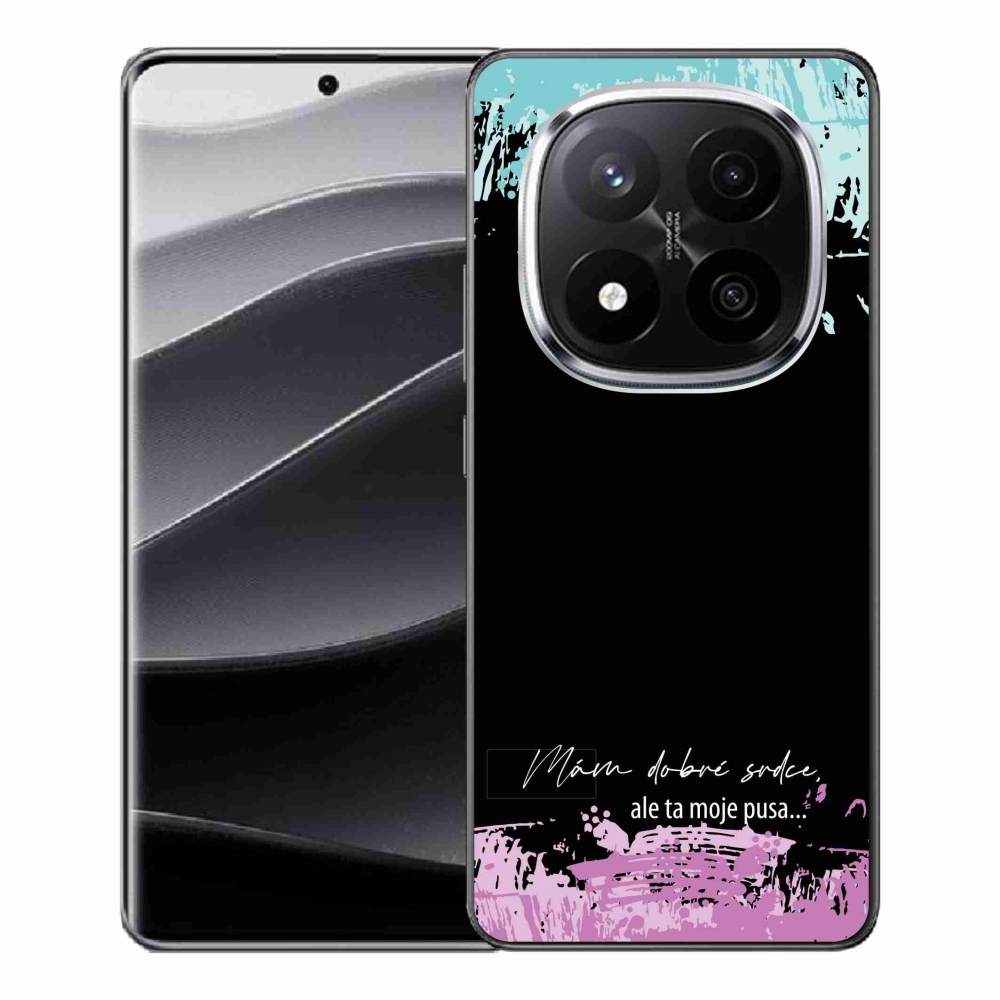 Gél borító mmCase a Xiaomi Redmi Note 14 Pro+ 5G számára - vicces szöveg 3 fekete háttérrel