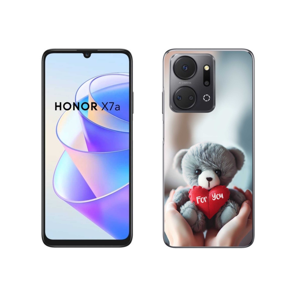 Gél borítás mmCase a Honor X7a számára - mackó a szerelmesek számára